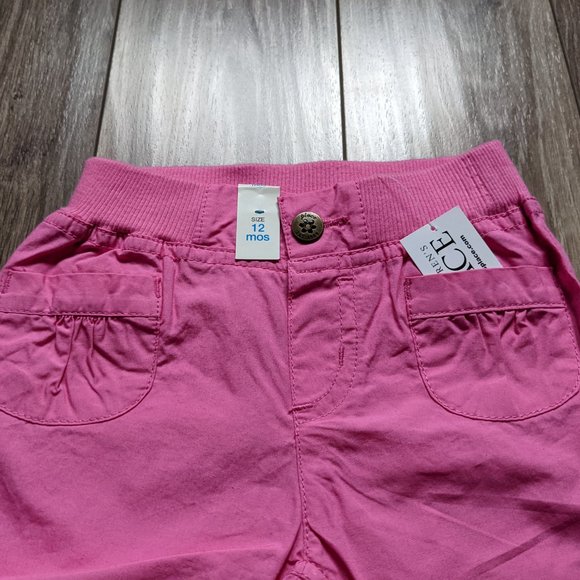 [KIDS 2/$20] NWT Baby Girl (12M) - CHILDREN'S PLACE Pink Convertible Pant - Picture 4 of 5